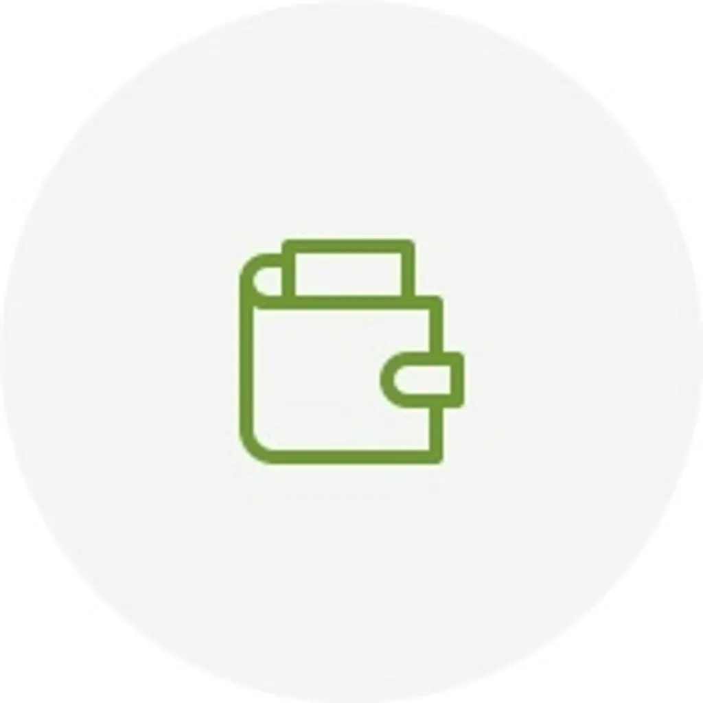 green wallet icon