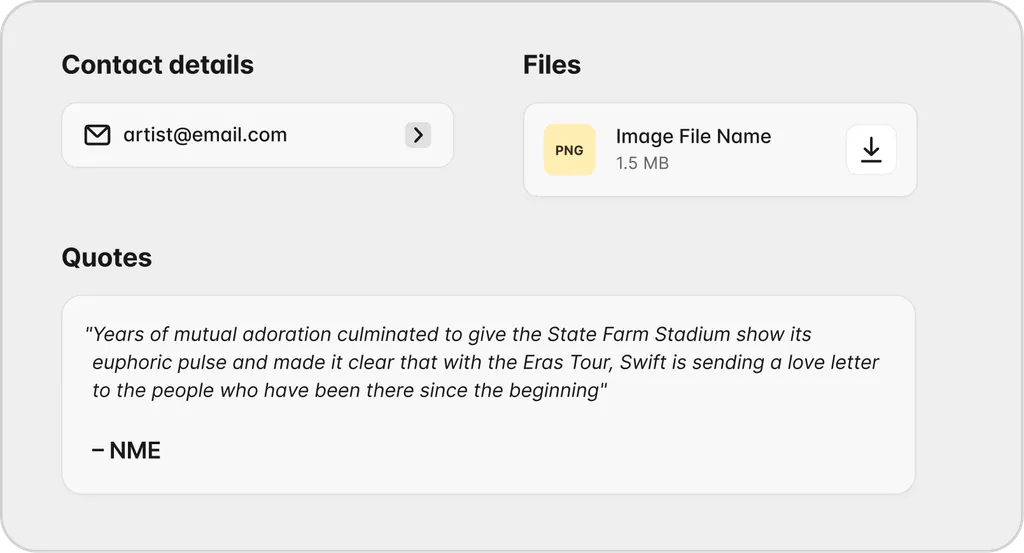 Press tab - Artist Pages - iMusician