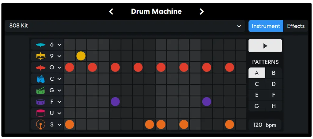 Band Lab drum machine