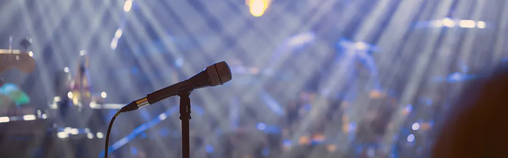 microphone on stage