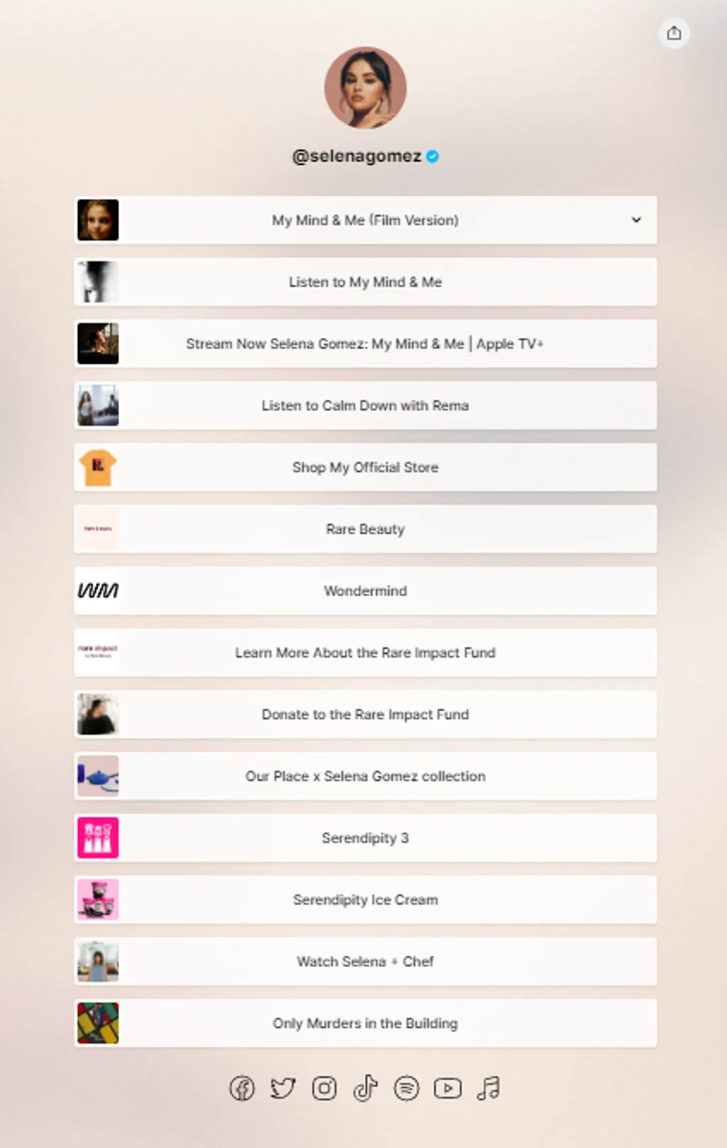 Linktree smartlink preview