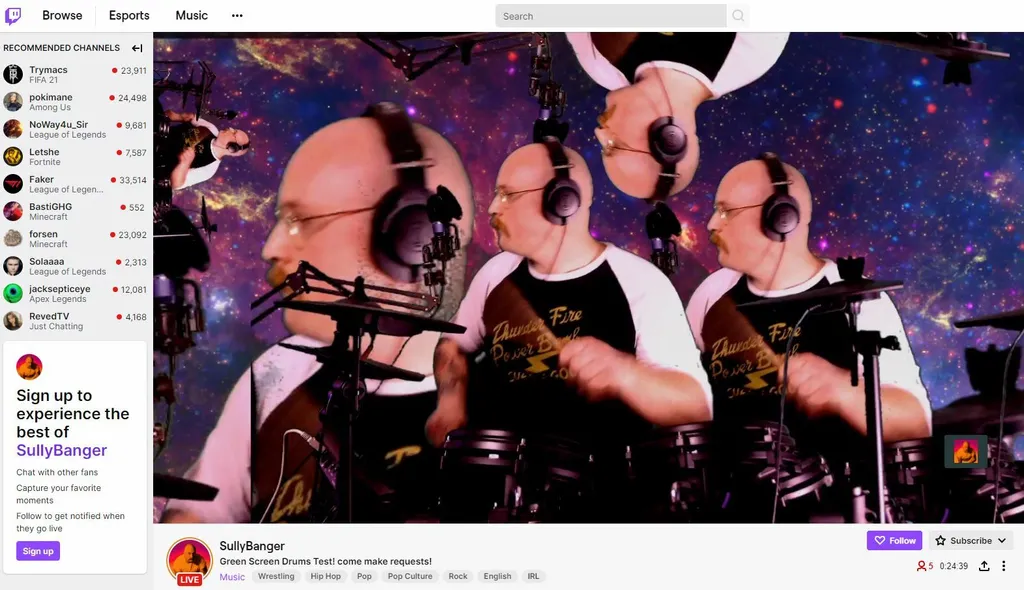 Livestream twitch imusician