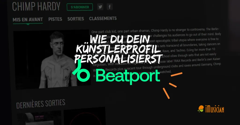 How to personalize your profile artist beatport