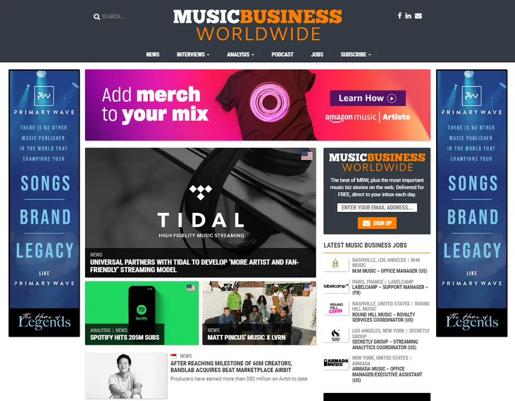 Music Business Worldwide-music blog
