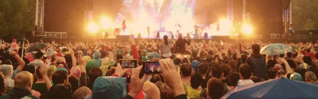 Crowd at an outdoor music festival