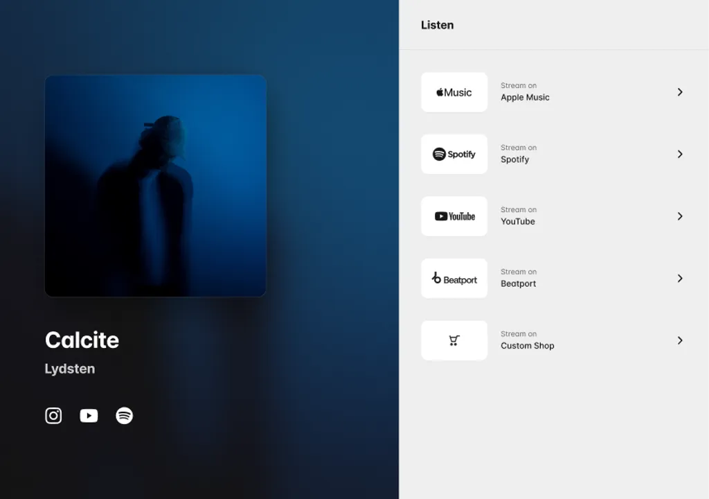Release Page Music Smartlink
