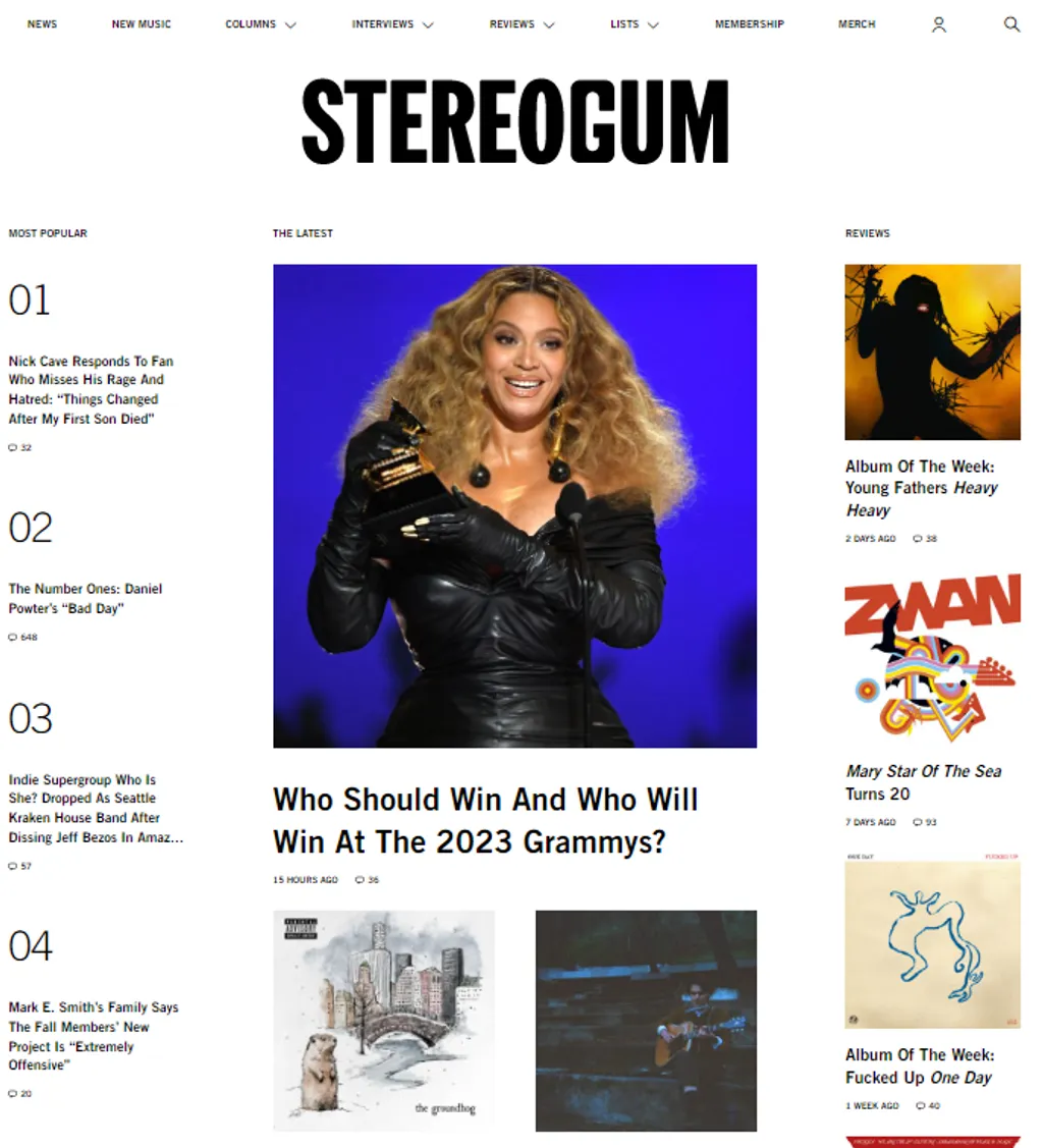 Stereogum-Music Blog