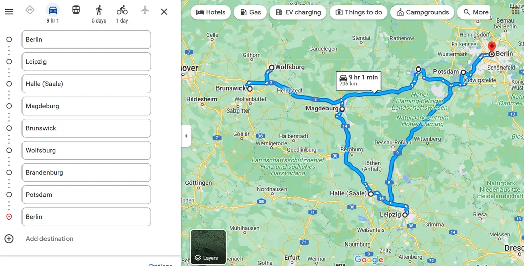 Tour route iMusician