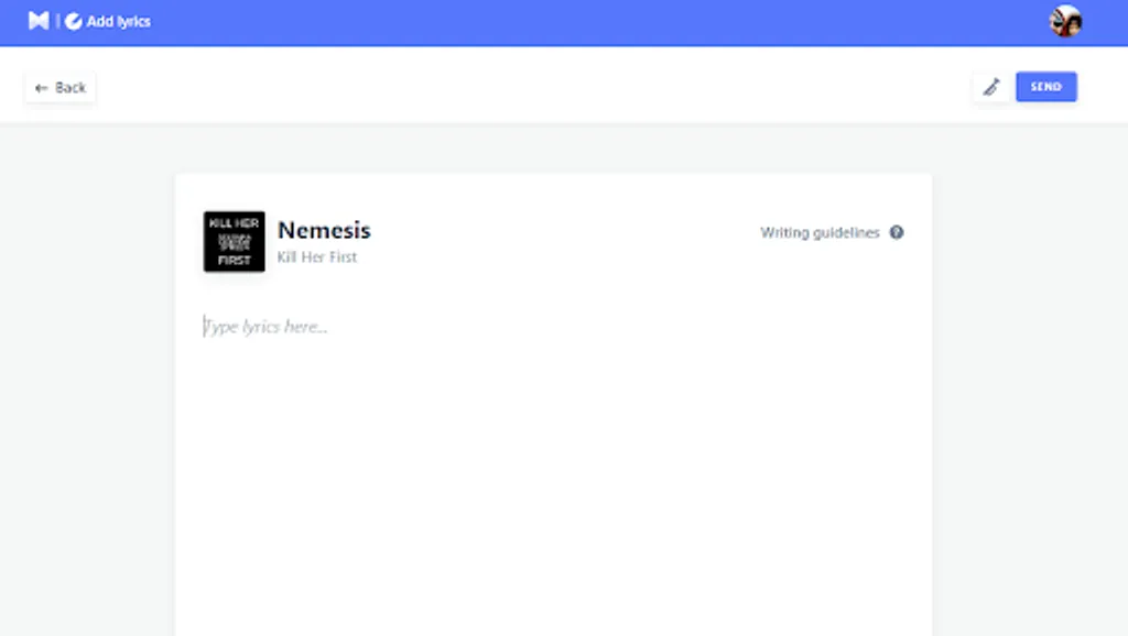 Add lyrics musixmatch kill her first