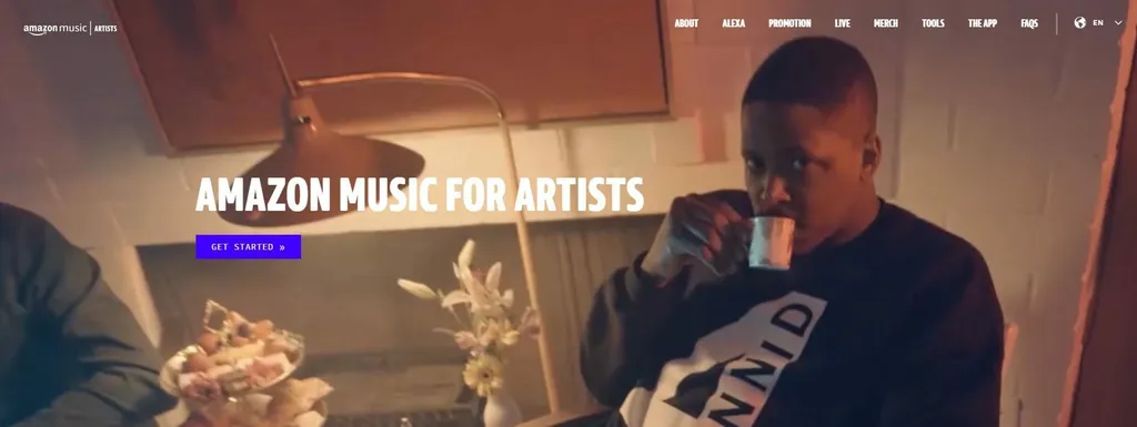Amazon music for artists webpage