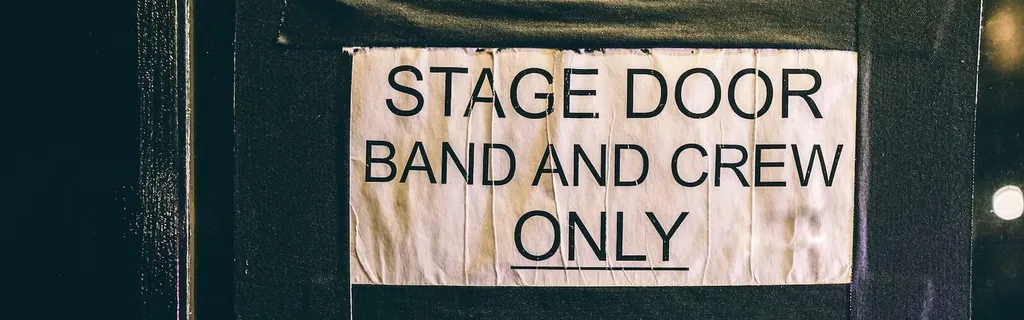 back stage door sign