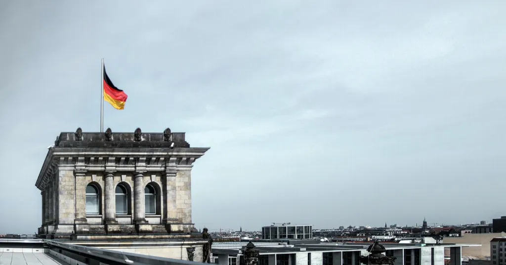 German Flag on Government Building