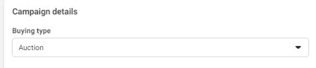 Buying type facebook camoaign