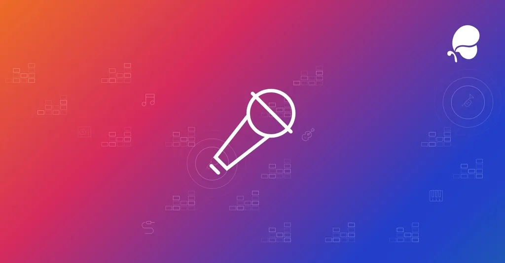 Sfondo colorato con microfono