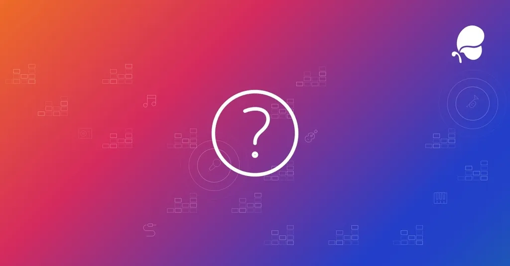 Sfondo colorato con punto interrogativo