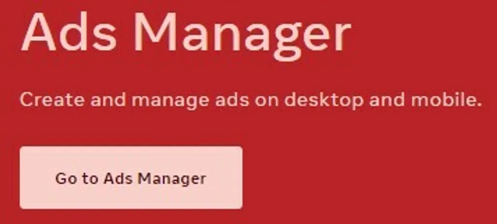 Facebook ads manager