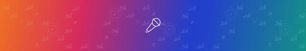 Fond coloré avec microphone