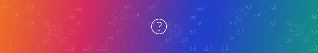 Sfondo colorato con punto interrogativo