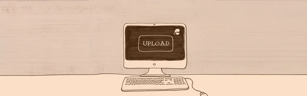 Drawing Computer Upload Screen With iMusician Logo