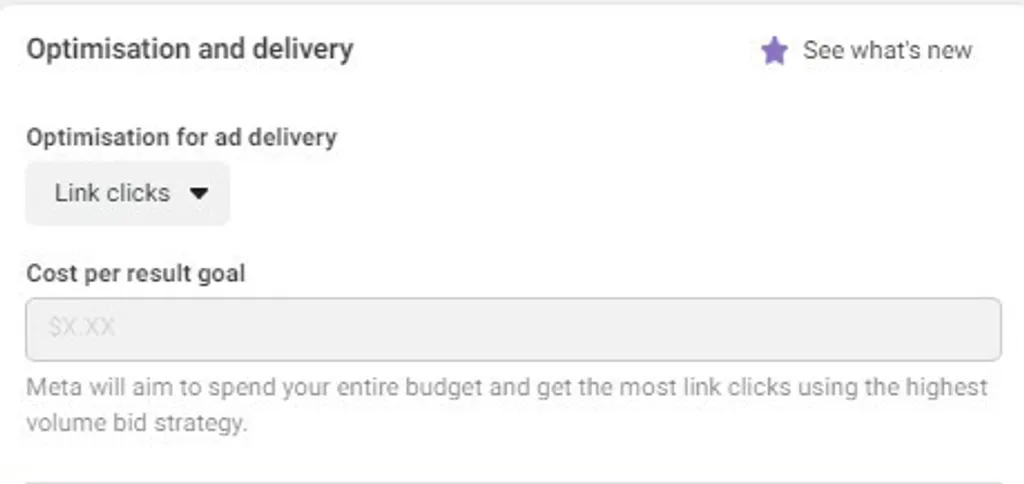 Optimization delivery facebook ads