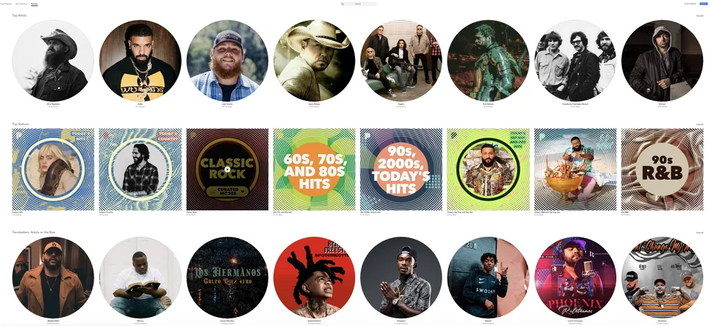 Pandora Music User Interface