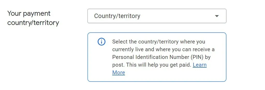 Selecciona país o territorio de pago