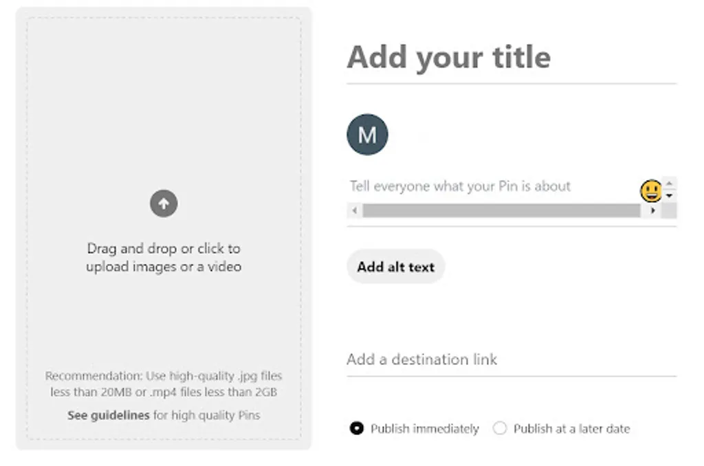 Pinterest pin high quality
