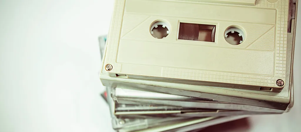 Pile of cassette tapes