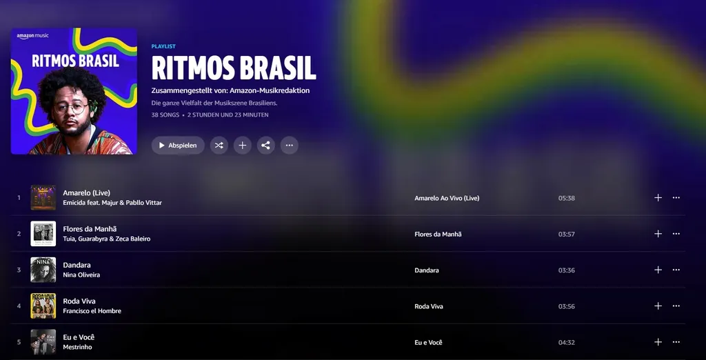 Rtmos brasil amazon music playlist