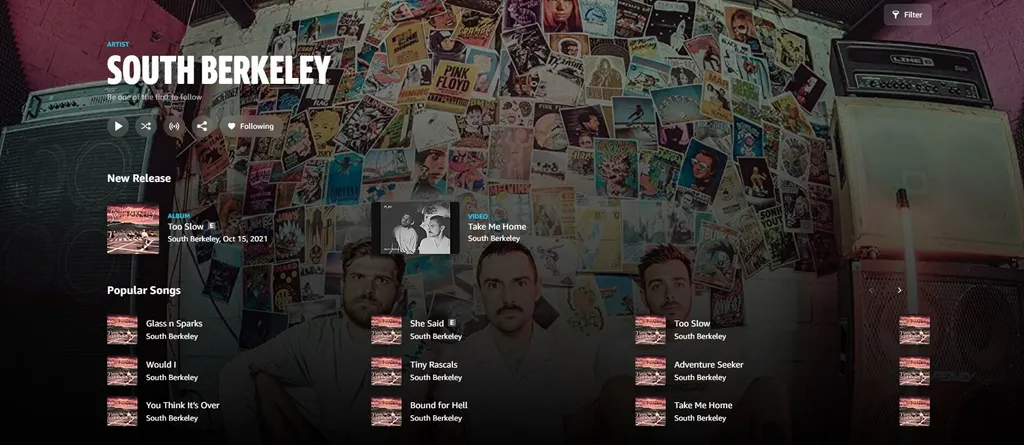 South berkeley amazon music artist profile