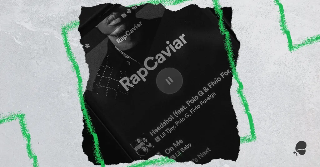 Captura de la playlist de Spotify Rap Caviar Playlist