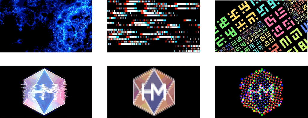 6 bloques de diferentes efectos