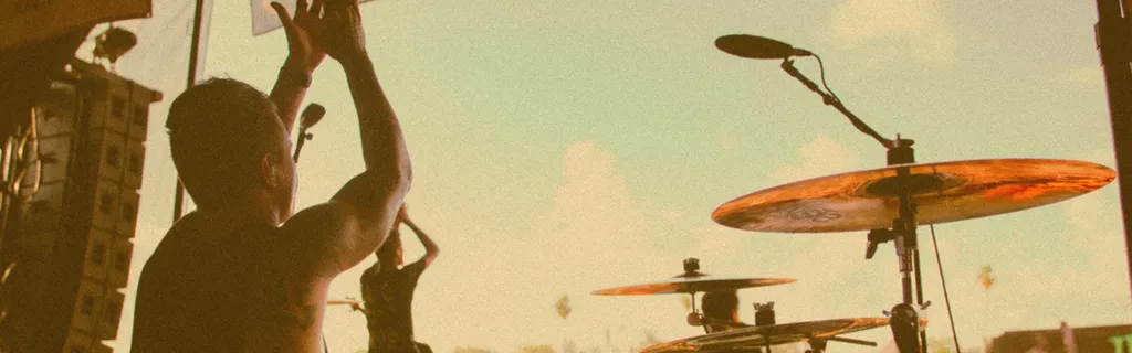 Drummer Clapping Live Festival Show