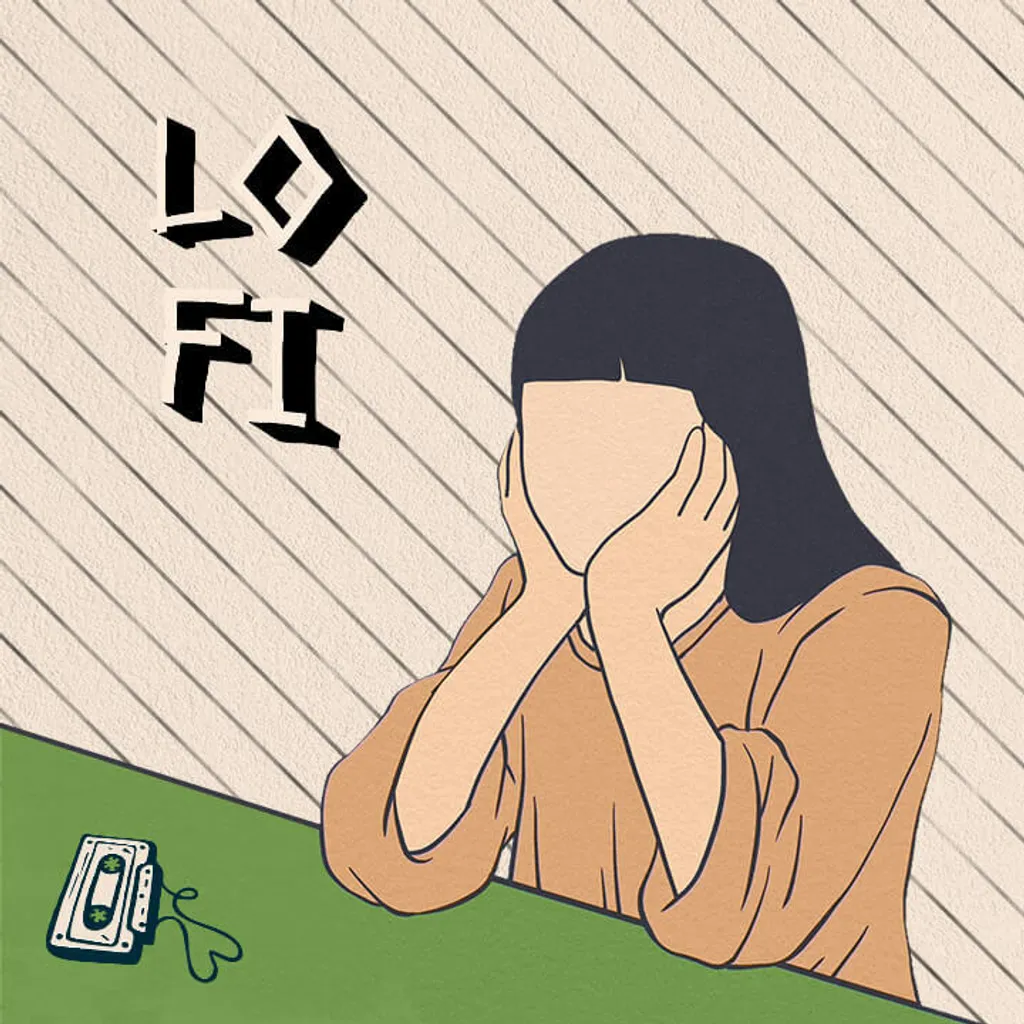Women lofi music cassette imusician